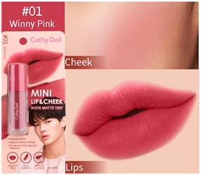 CATHY DOLL Mini Lip & Cheek Nude Matte Tint - Tinta para labios y mejillas